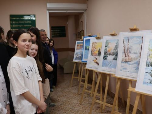 Актанышта «Туган як» музеенда яшь талантларның «Карлы палитра» күргәзмәсе эшли башлады